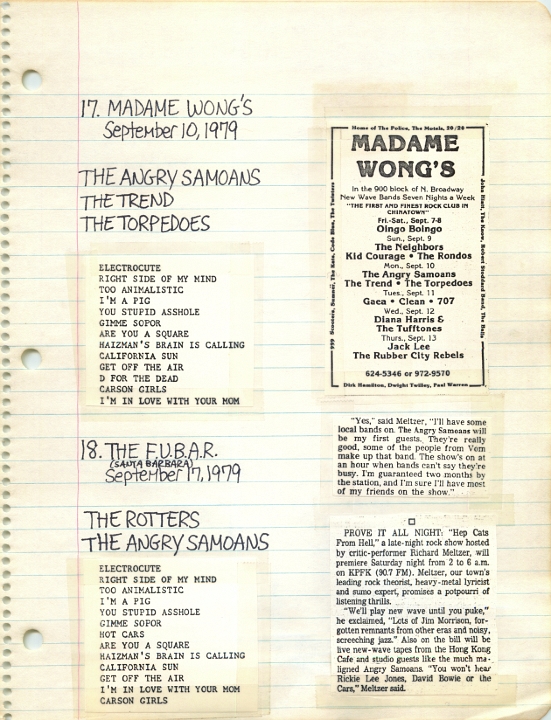 ANGRY SAMOANS Metal Mike Scrapbook 1979 – 07-29-1979 – 12-27-1979 – Harlan Hollander then P.J. Galligan on Lead Guitar Page 03